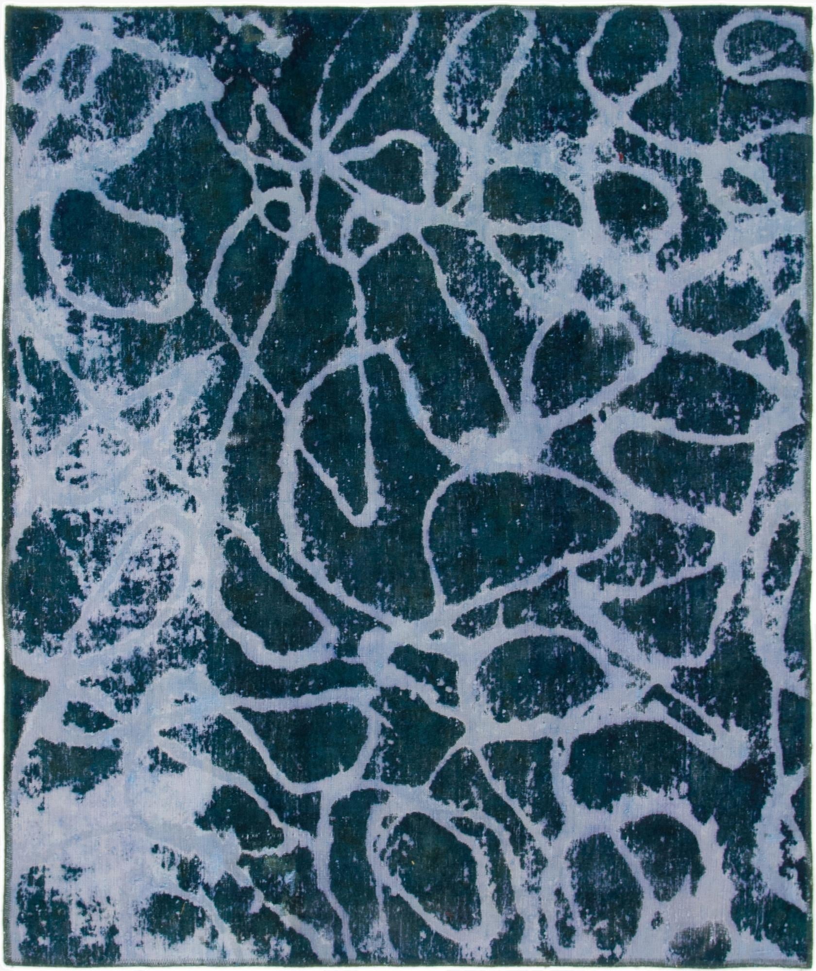 5' 5 x 6' 4  Hand Knotted Ultra Vintage Persian Wool Square Rug