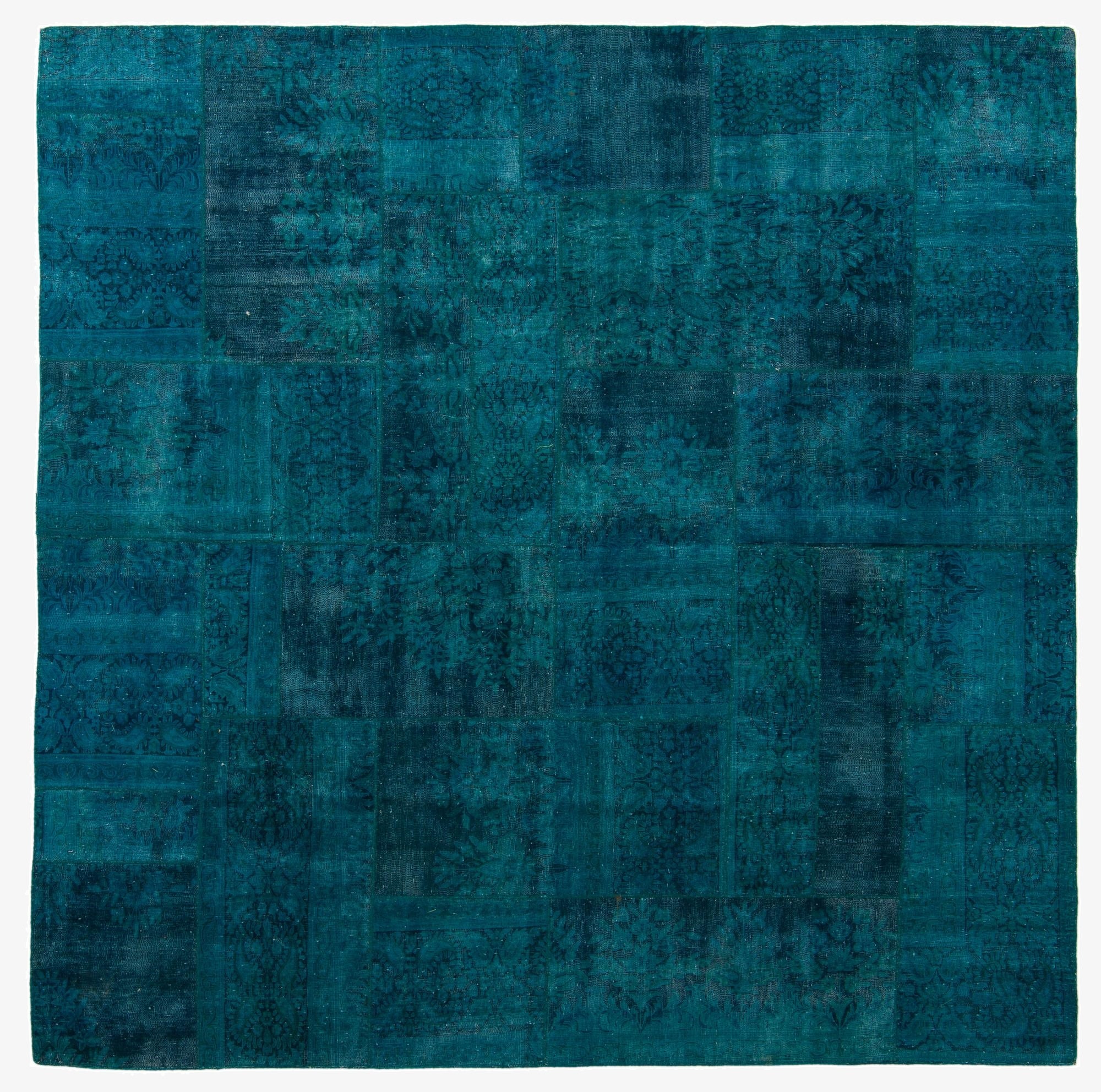 9' 10 x 9' 11  Hand Knotted Ultra Vintage Persian Wool Square Rug