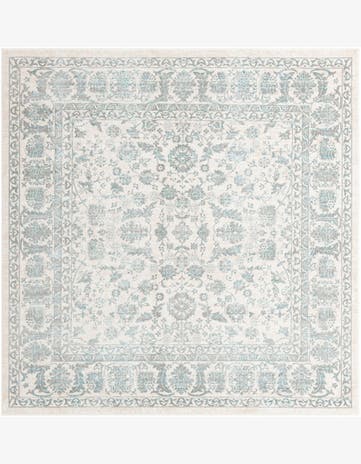 Teal Uptown Central Park Square Rug