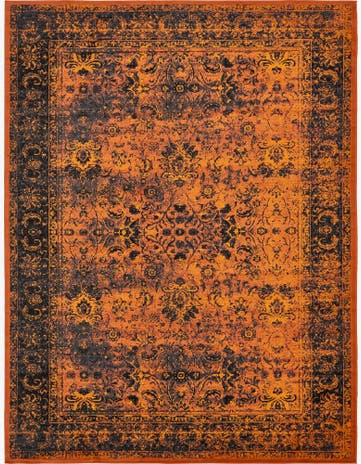 Terracotta and Black Istanbul Rug