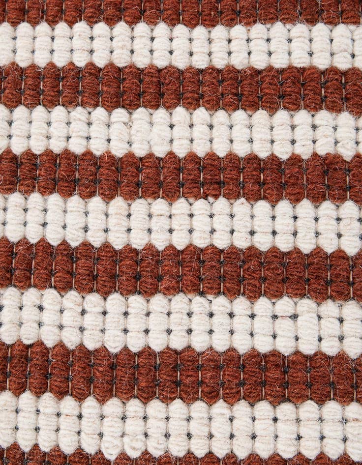 Detail image of 2' x 3'  Hand Woven Braided Chindi Rug