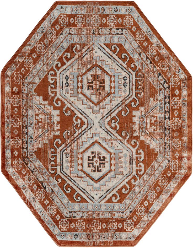 Detail image of 5' 3 x 5' 3 Charlotte Octagon Rug