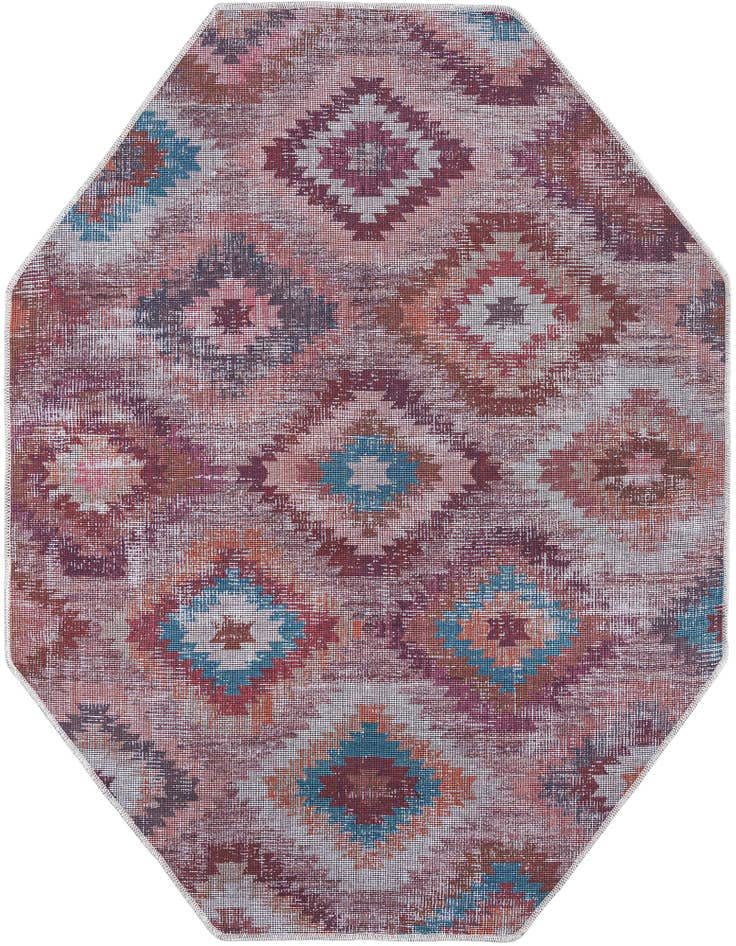 Detail image of 5' 3 x 5' 3 Washable Sisu Octagon Rug