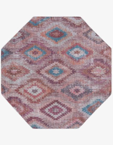 Terracotta Washable Sisu Octagon Rug
