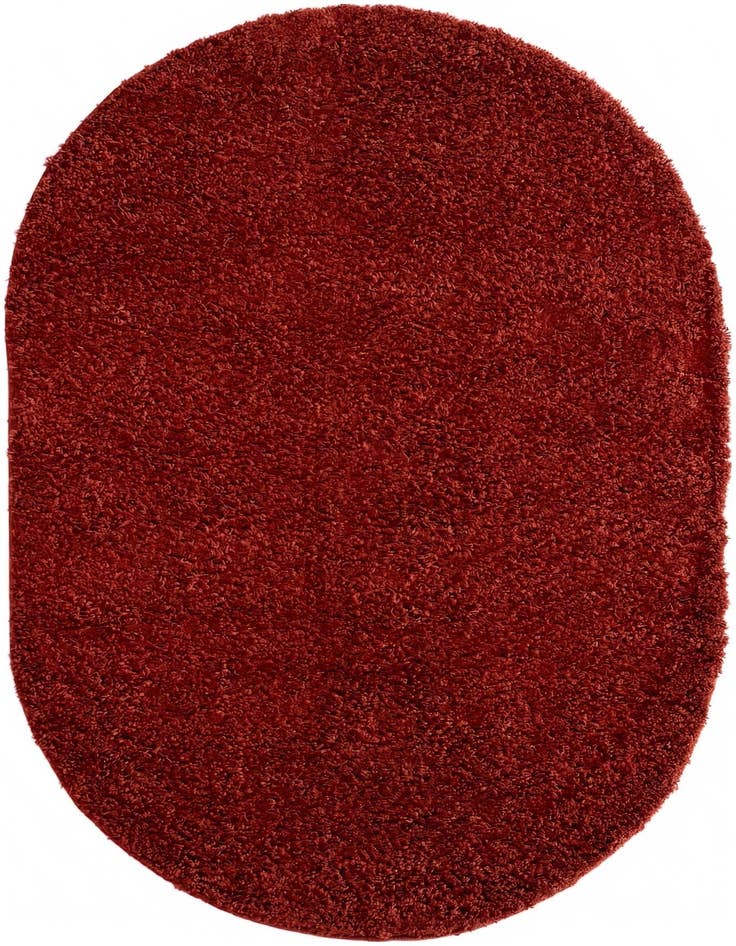 Detail image of 4' x 6' Solid Shag Oval Rug