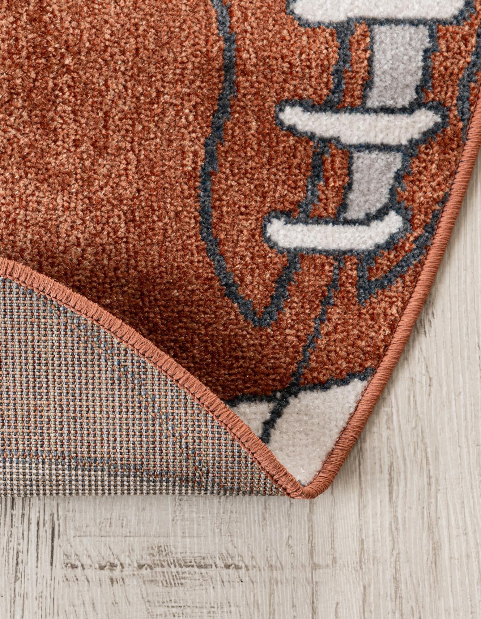4' x 6' Sports Washable Oval Rug