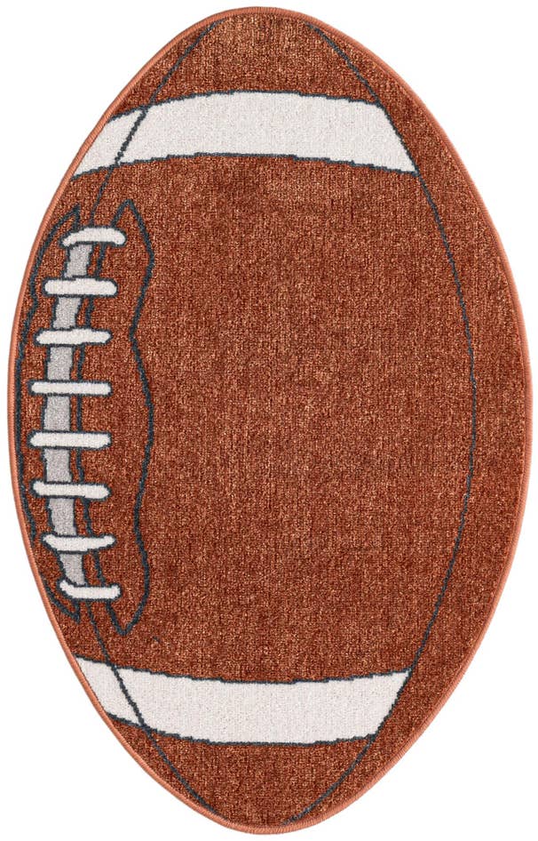 Detail image of 2' x 3' Sports Washable Oval Rug