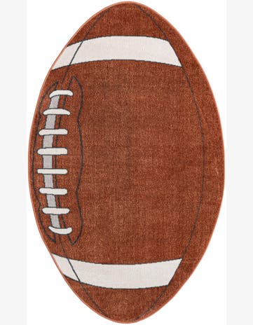 3' 3 x 5' 3 Sports Washable Oval Rug