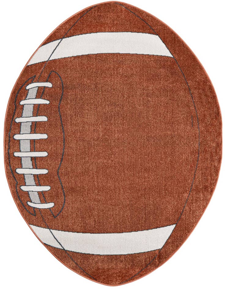 Detail image of 4' x 6' Sports Washable Oval Rug