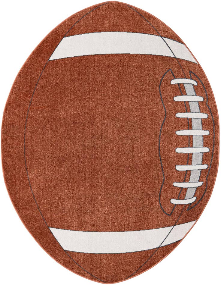 Detail image of 5' 3 x 7' Sports Washable Oval Rug