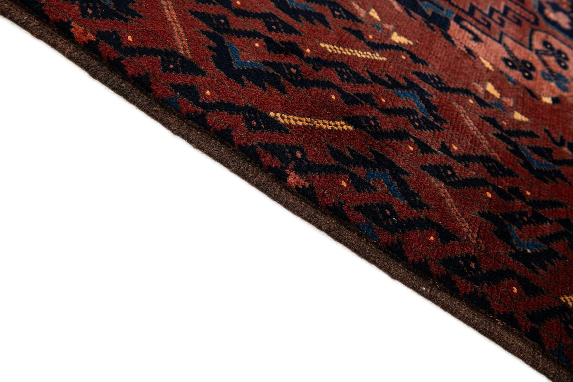 6' 5 x 9' 7 Hand Knotted Afghan Akhche Wool Rug