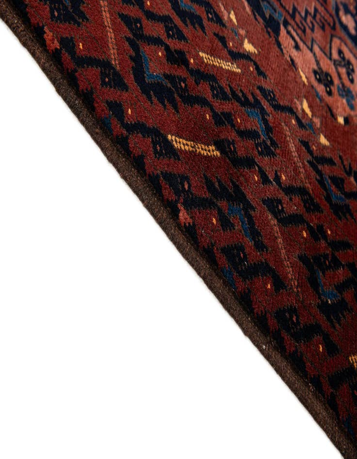 Detail image of 6' 5 x 9' 7  Hand Knotted Afghan Akhche Wool Rug