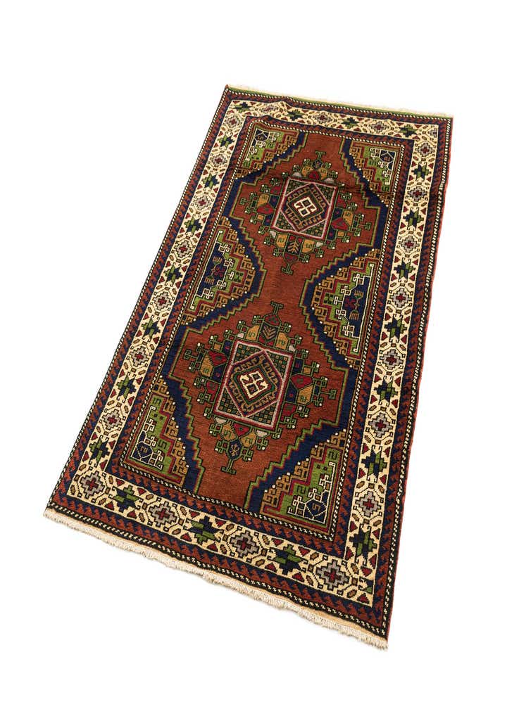 3' 9 x 5' 4 Hand Knotted Anatolian Wool Rug