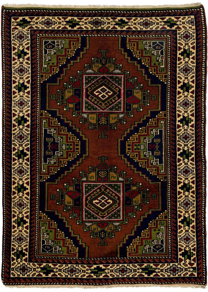 3' 9 x 5' 4 Hand Knotted Anatolian Wool Rug