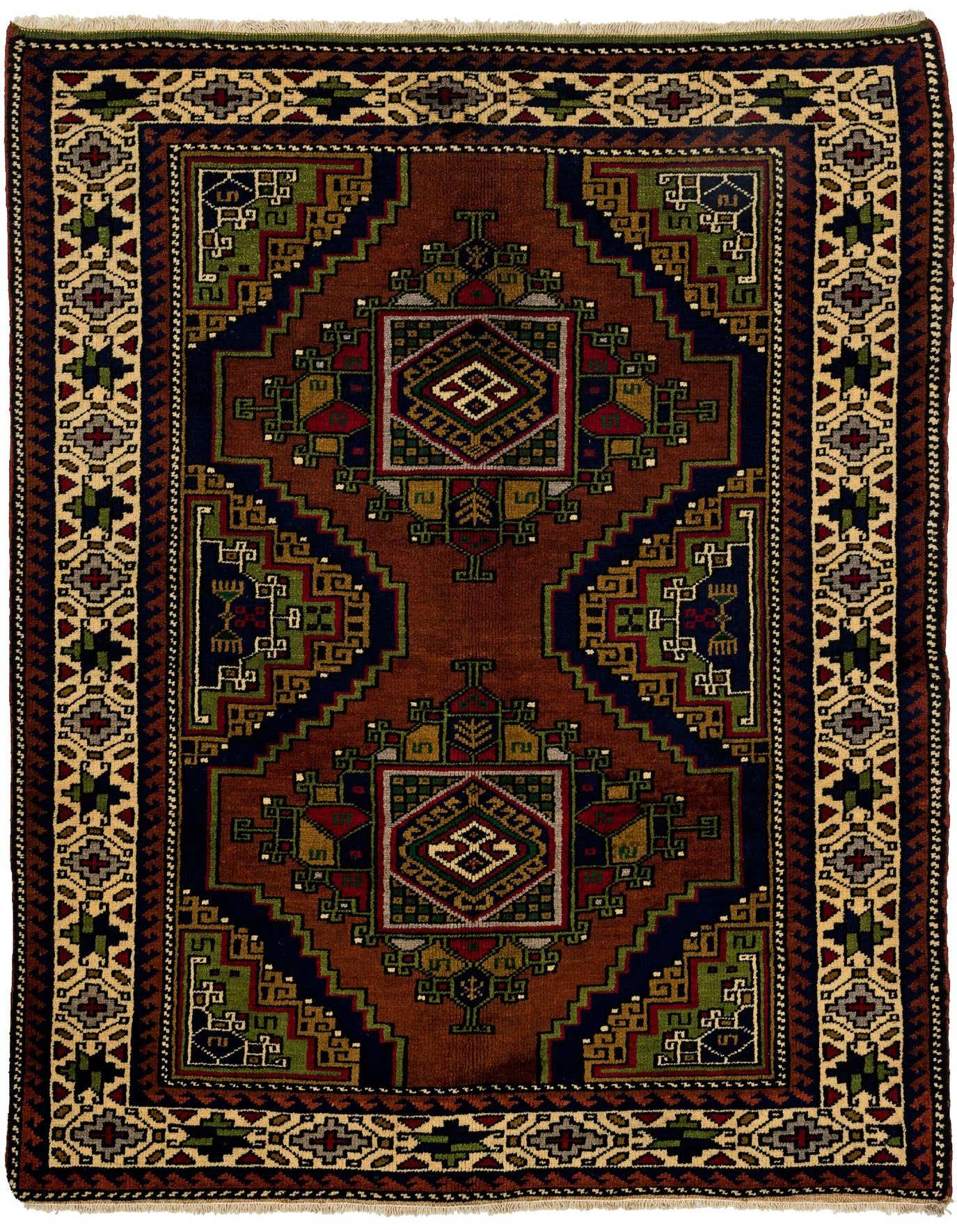 3' 9 x 5' 4 Hand Knotted Anatolian Wool Rug