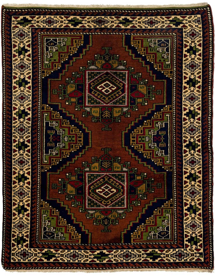 Detail image of 3' 9 x 5' 4 Hand Knotted Anatolian Wool Rug