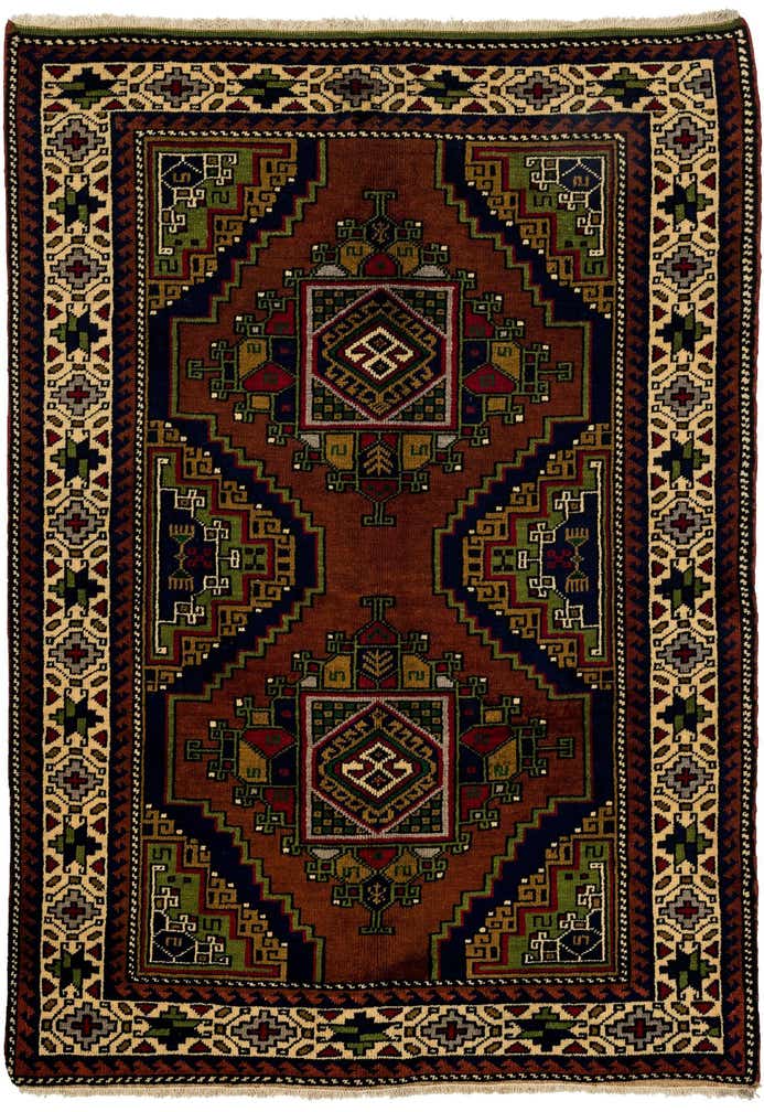 3' 9 x 5' 4 Hand Knotted Anatolian Wool Rug
