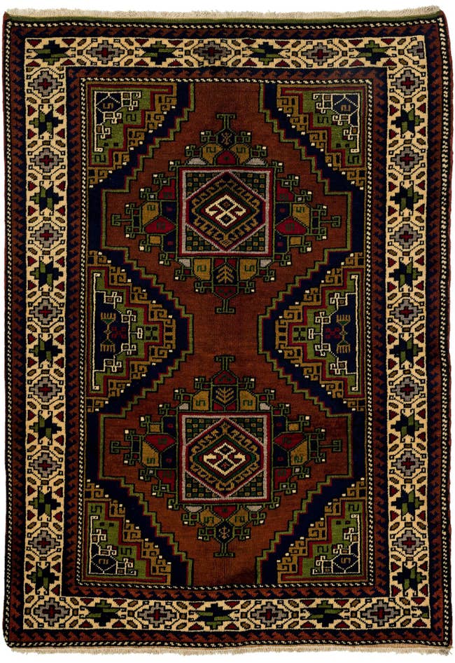 Detail image of 3' 9 x 5' 4 Hand Knotted Anatolian Wool Rug