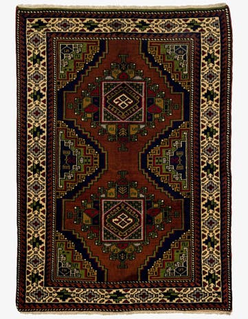 3' 9 x 5' 4 Hand Knotted Anatolian Wool Rug