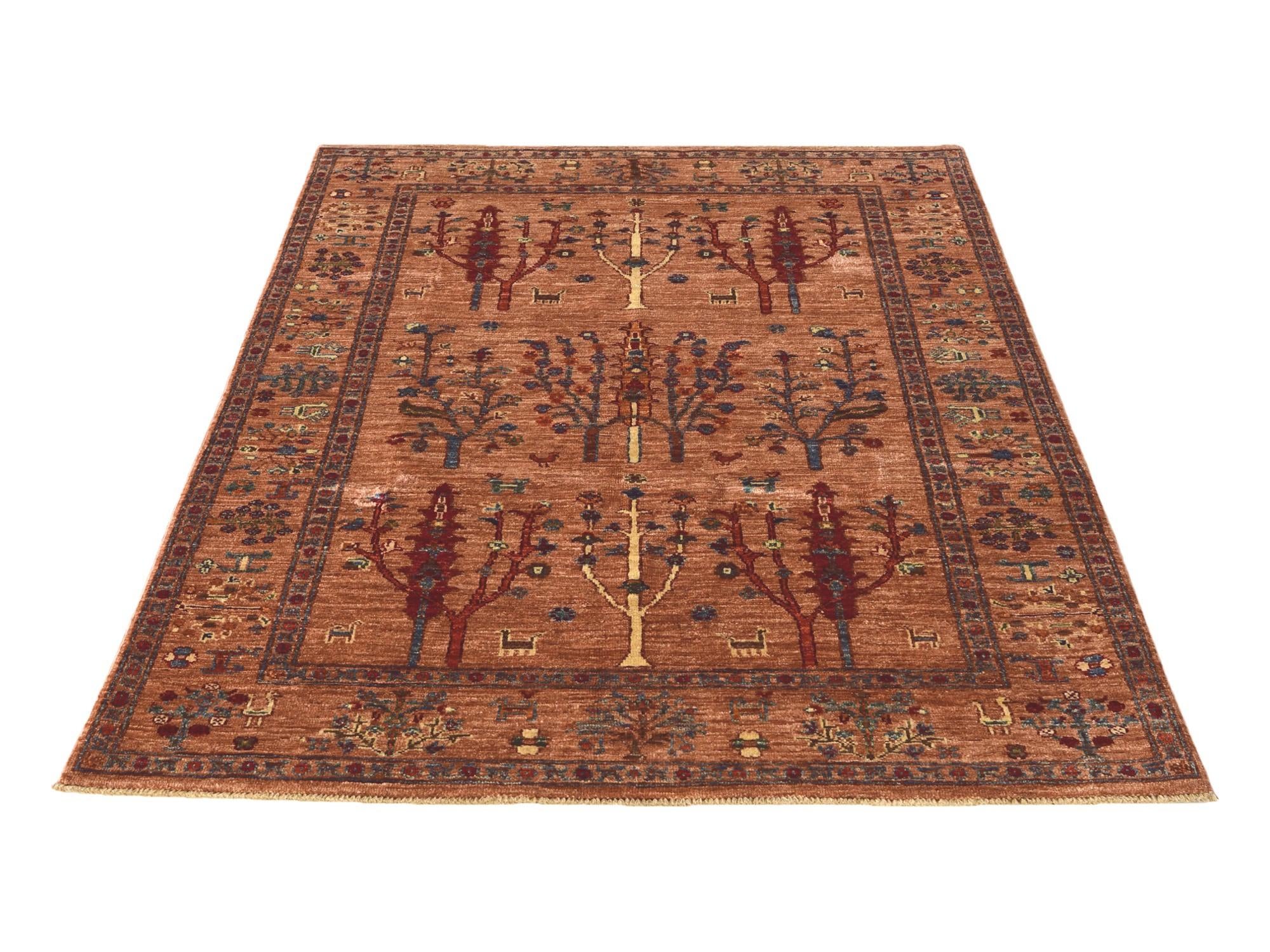 4' 1 x 6' Hand Knotted Ariana Ziegler Rug