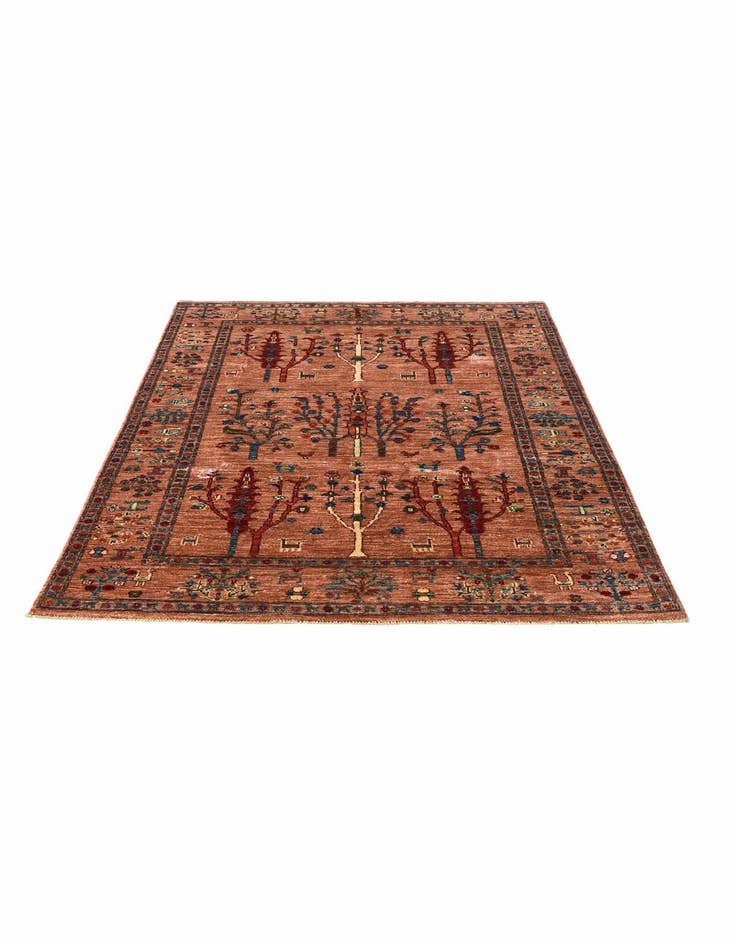 Detail image of 4' 1 x 6' Hand Knotted Ariana Ziegler Rug