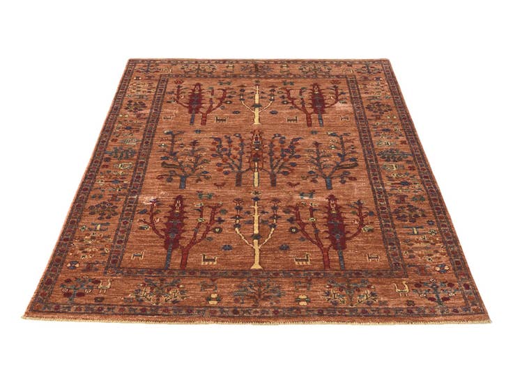 Detail image of 4' 1 x 6' Hand Knotted Ariana Ziegler Rug