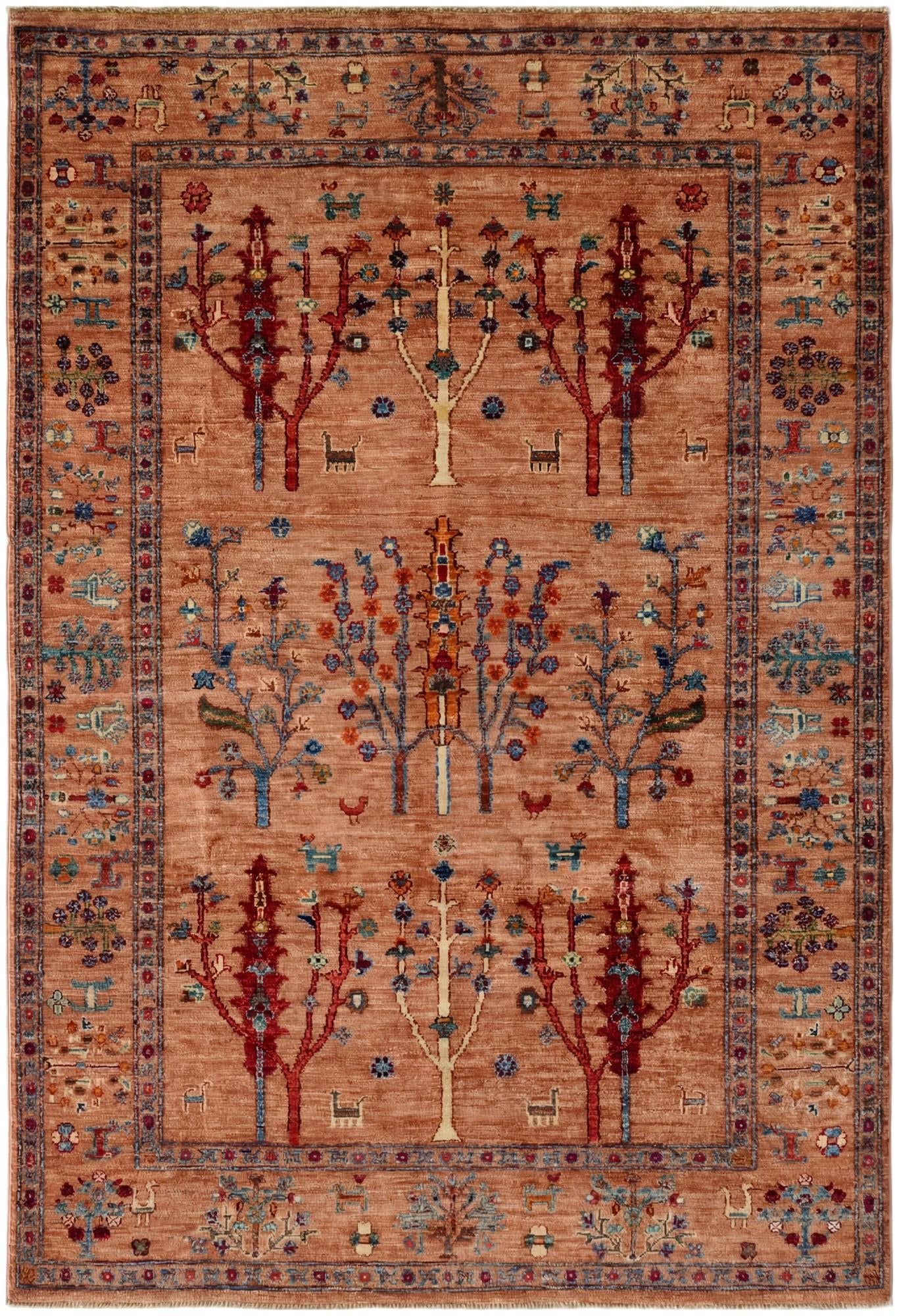 4' 1 x 6' Hand Knotted Ariana Ziegler Rug