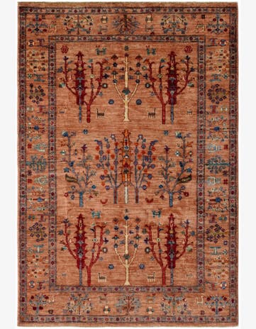 4' 1 x 6' Hand Knotted Ariana Ziegler Rug