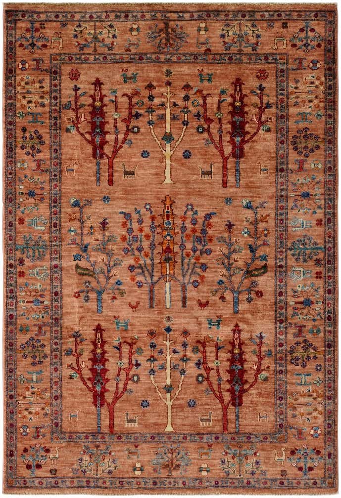 4' 1 x 6' Hand Knotted Ariana Ziegler Rug