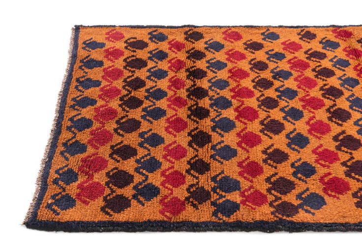 Detail image of 3' x 4' 8 Hand Knotted Balouch Persian Wool Rug
