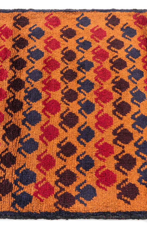 Detail image of 3' x 4' 8 Hand Knotted Balouch Persian Wool Rug