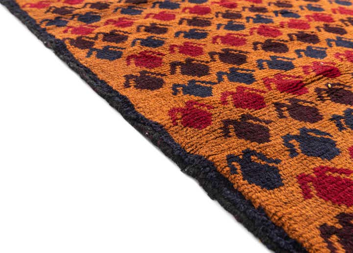 3' x 4' 8 Hand Knotted Balouch Persian Wool Rug