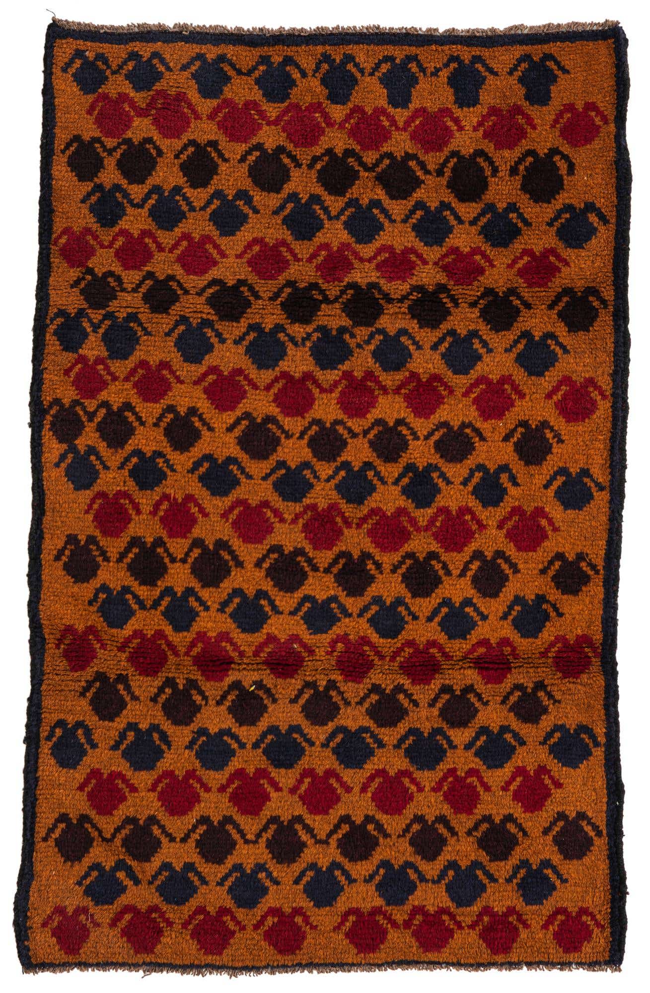 3' x 4' 8 Hand Knotted Balouch Persian Wool Rug