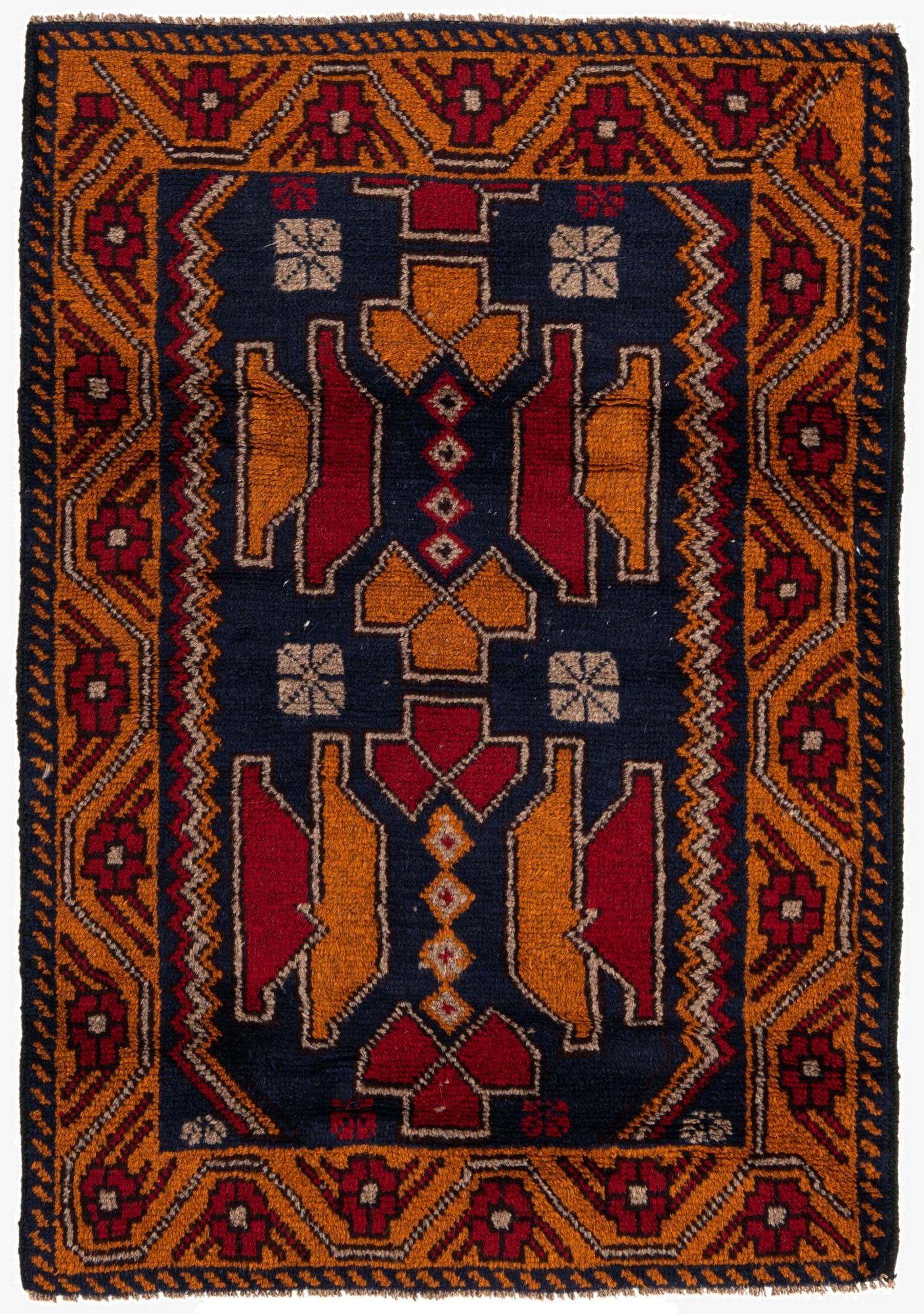 2' 10 x 4' 10  Hand Knotted Balouch Persian Wool Rug