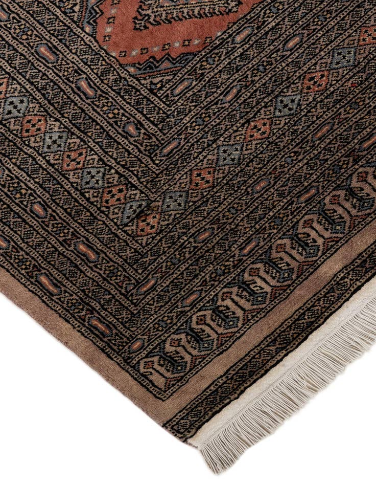 Detail image of 8' 5 x 10' 2  Hand Knotted Bokhara Oriental Wool Rug