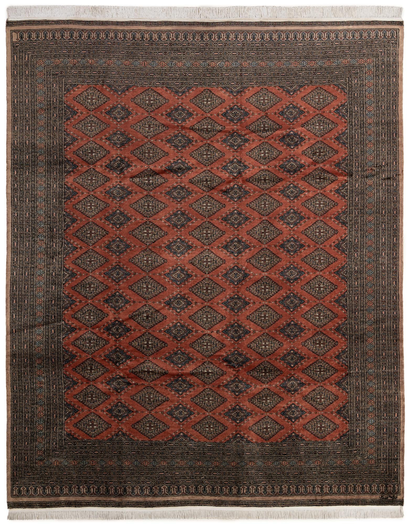 8' 5 x 10' 2 Hand Knotted Bokhara Oriental Wool Rug