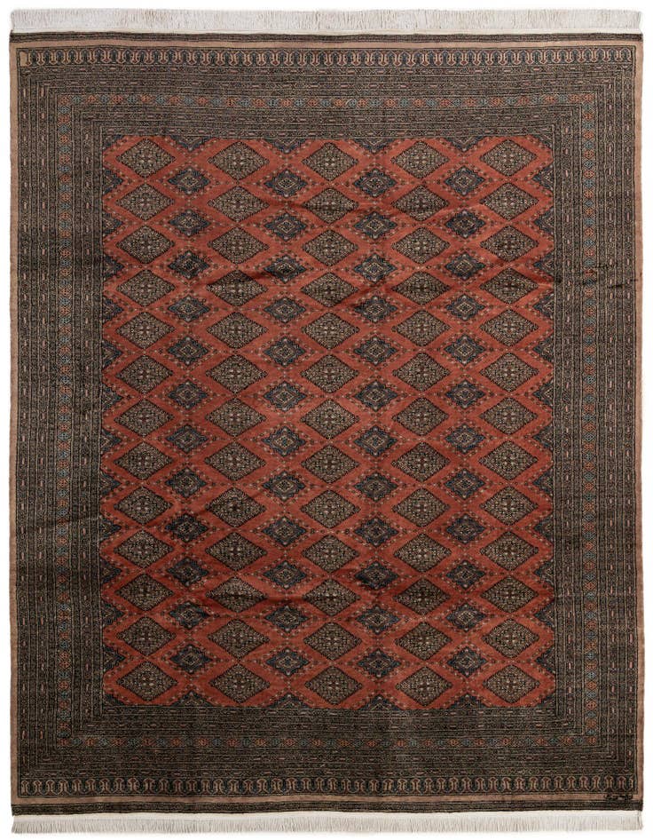Detail image of 8' 5 x 10' 2 Hand Knotted Bokhara Oriental Wool Rug