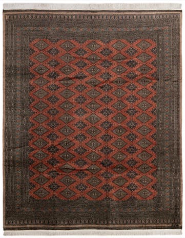 8' 5 x 10' 2 Hand Knotted Bokhara Oriental Wool Rug