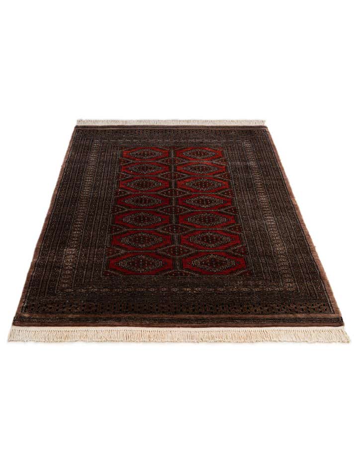 4' 3 x 6' 6 Hand Knotted Bokhara Oriental Wool Rug