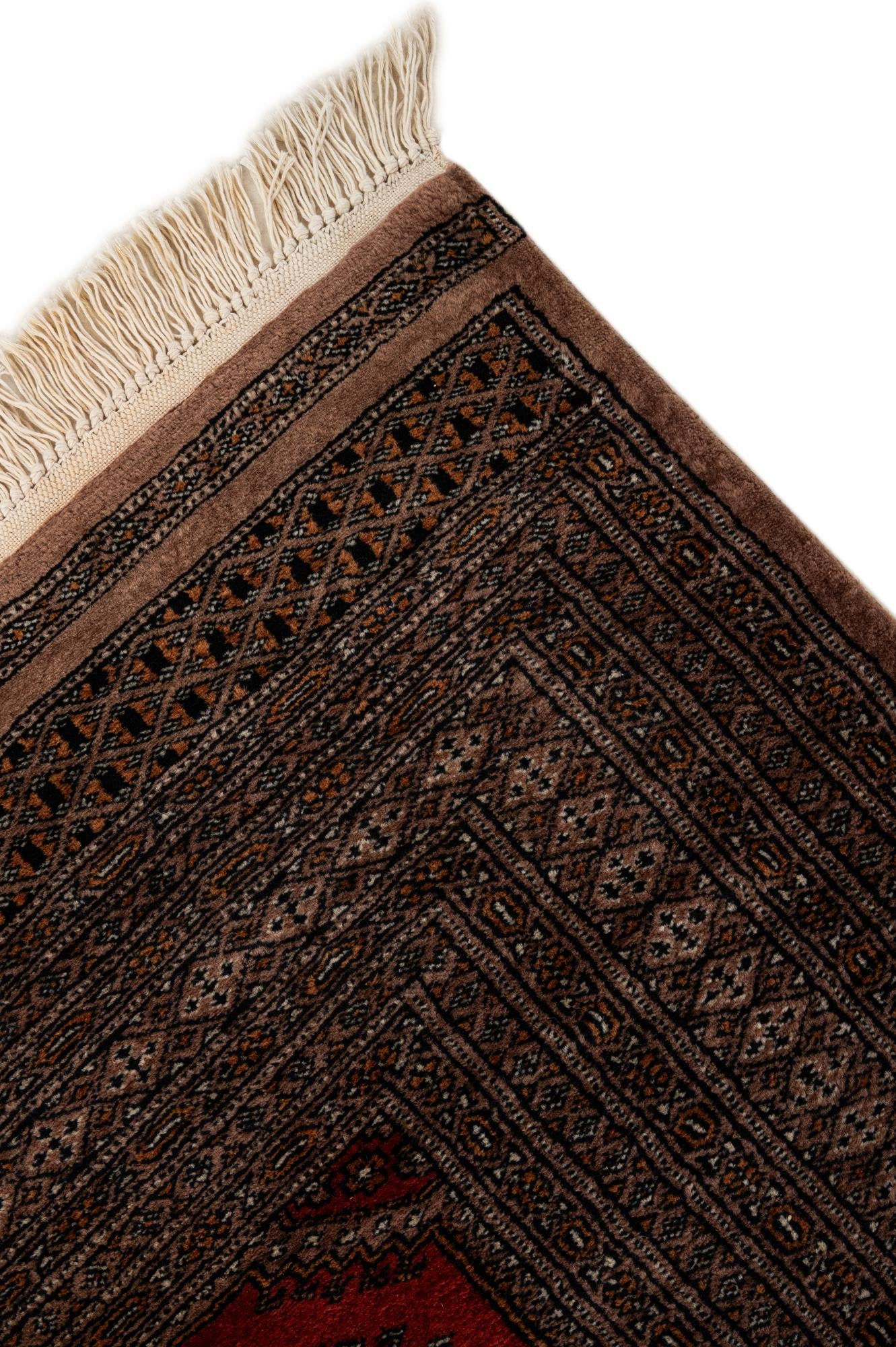 4' 3 x 6' 6 Hand Knotted Bokhara Oriental Wool Rug