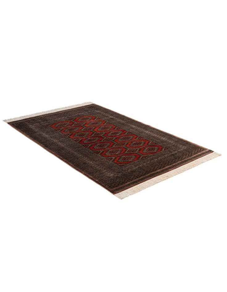 Detail image of 4' 3 x 6' 6 Hand Knotted Bokhara Oriental Wool Rug