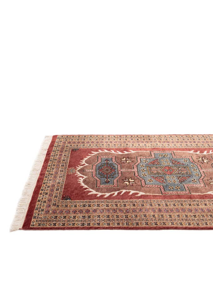 Detail image of 4' 3 x 5' 11 Hand Knotted Bokhara Oriental Rug