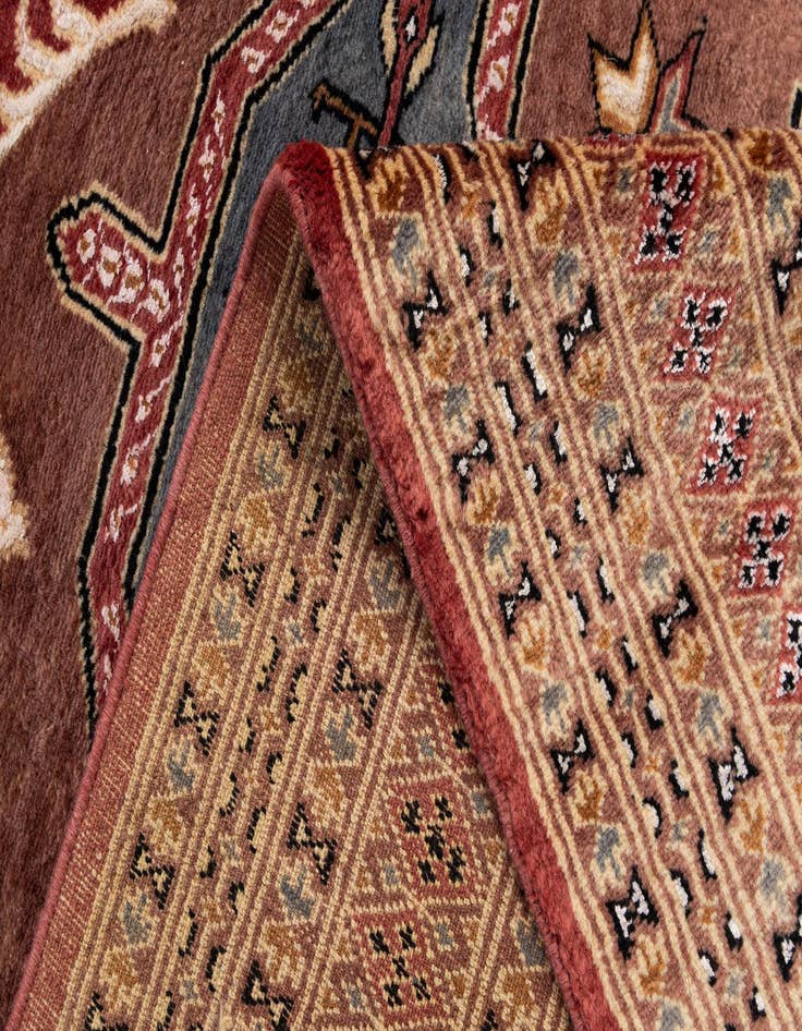 Detail image of 4' 3 x 5' 11  Hand Knotted Bokhara Oriental Rug