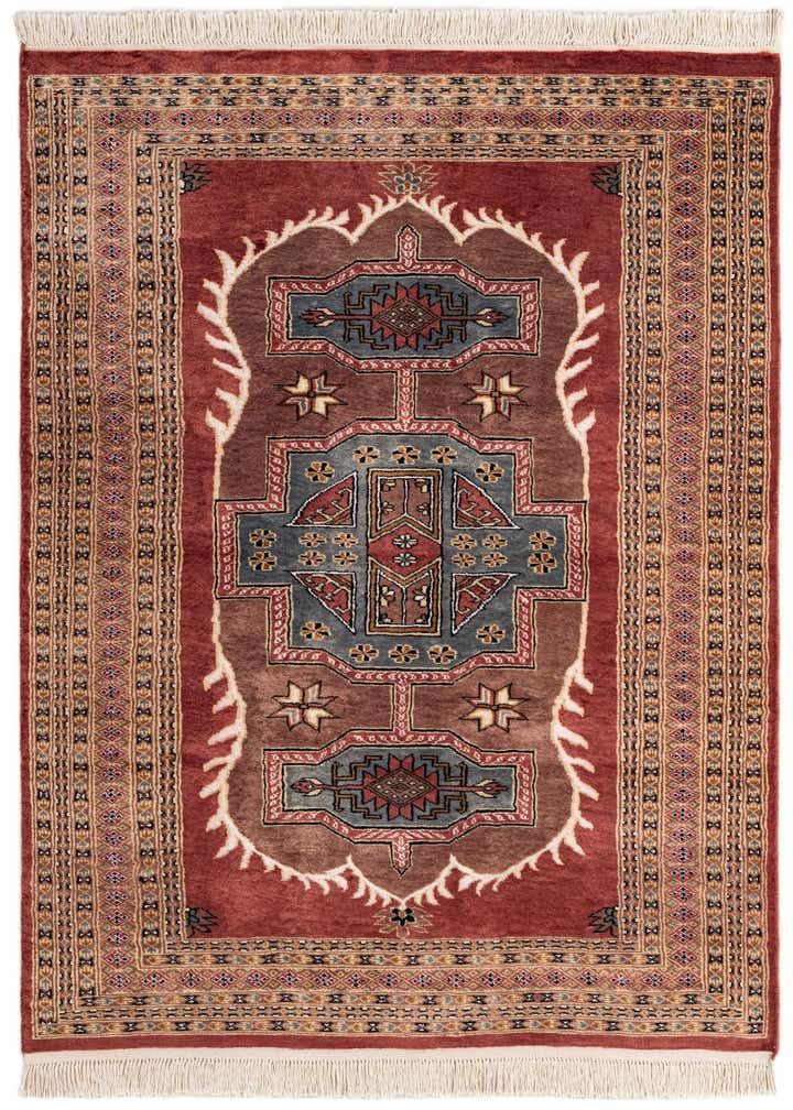 4' 3 x 5' 11 Hand Knotted Bokhara Oriental Rug