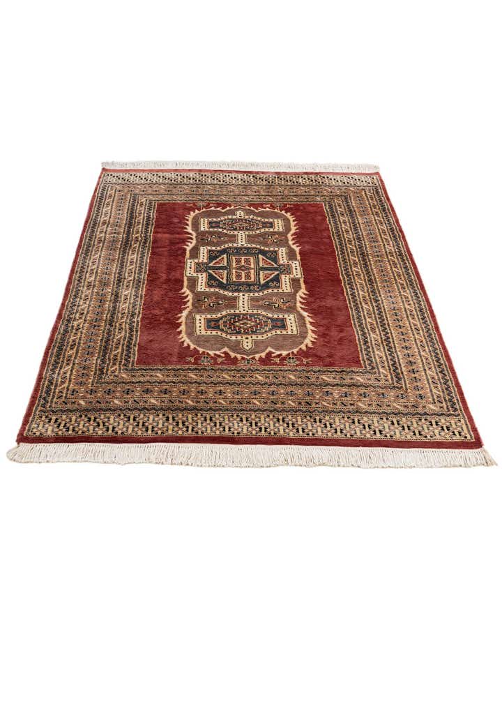 4' 5 x 6' 2 Hand Knotted Bokhara Oriental Rug