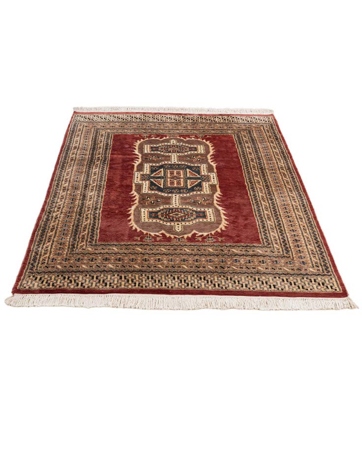 Detail image of 4' 5 x 6' 2 Hand Knotted Bokhara Oriental Rug