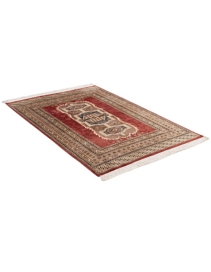 Detail image of 4' 5 x 6' 2 Hand Knotted Bokhara Oriental Rug