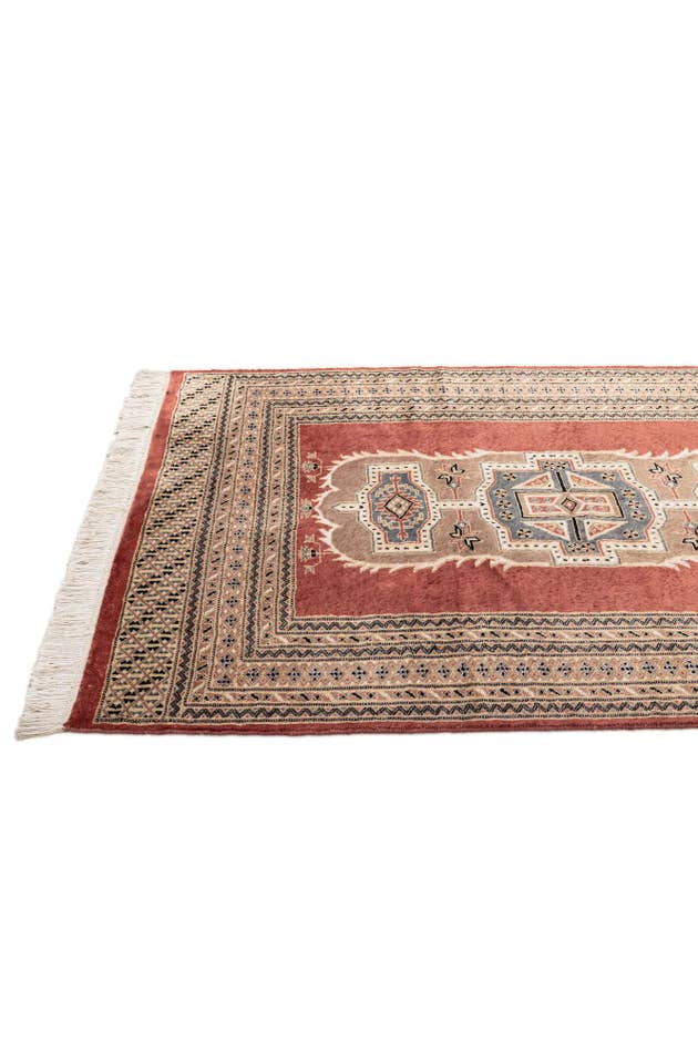 Detail image of 4' 5 x 6' 2 Hand Knotted Bokhara Oriental Rug