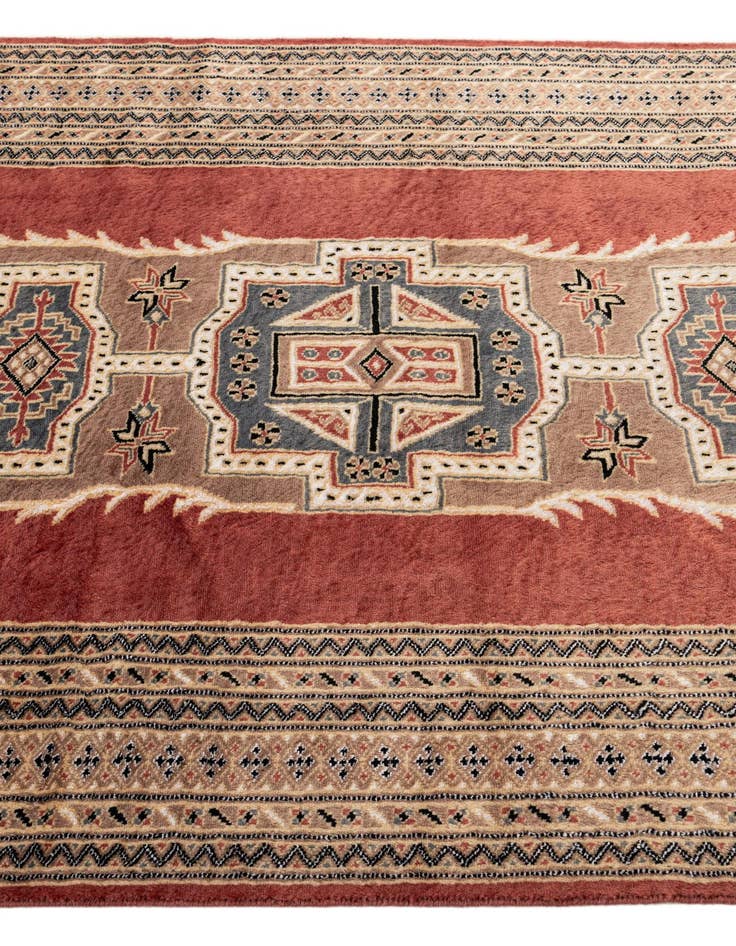Detail image of 4' 5 x 6' 2 Hand Knotted Bokhara Oriental Rug