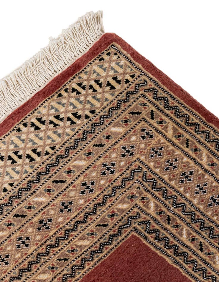 Detail image of 4' 5 x 6' 2  Hand Knotted Bokhara Oriental Rug